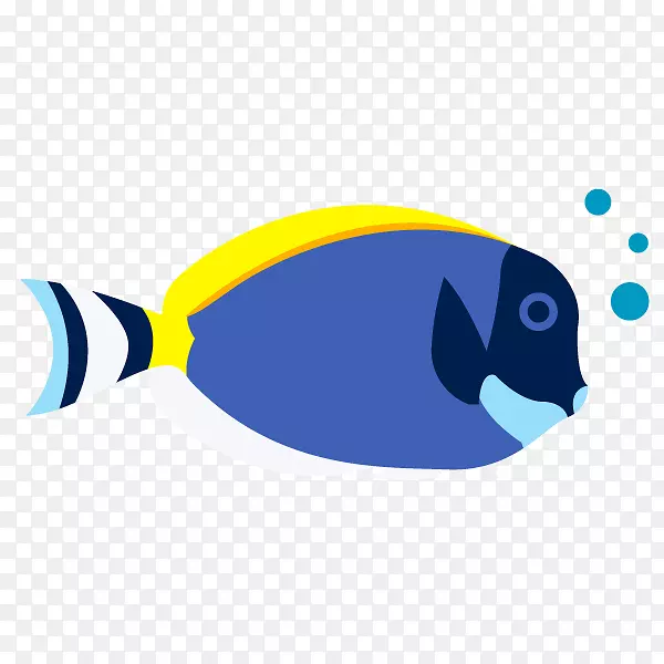 卡通海洋生物鱼文艺风海报设计