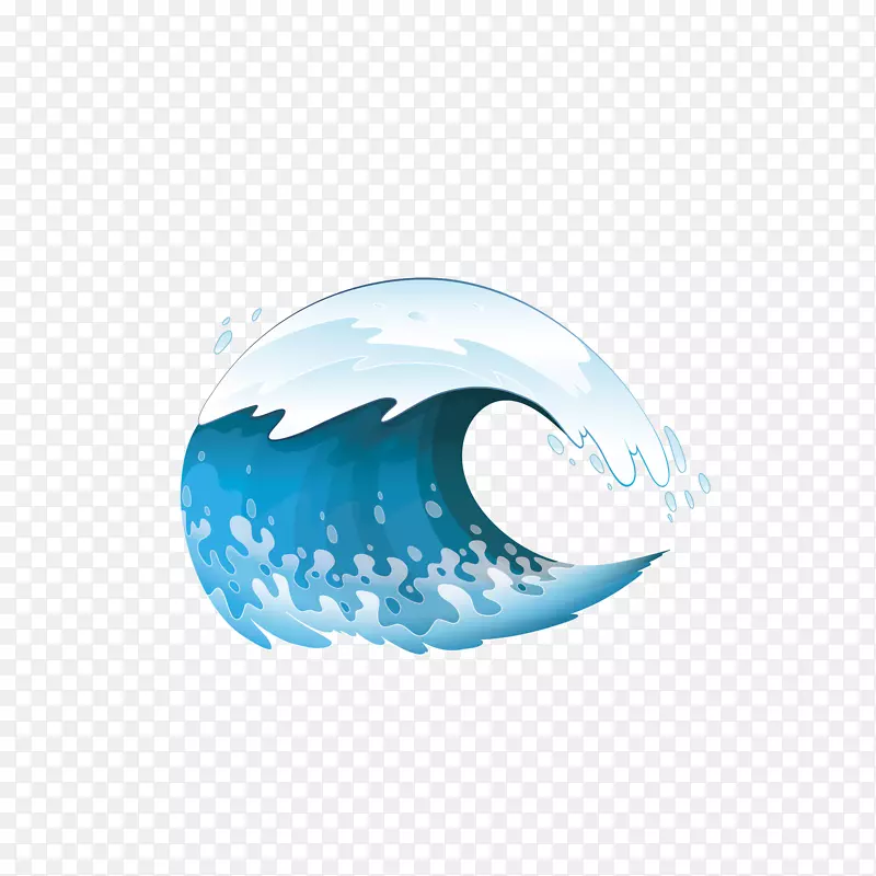 卡通海浪矢量图下载