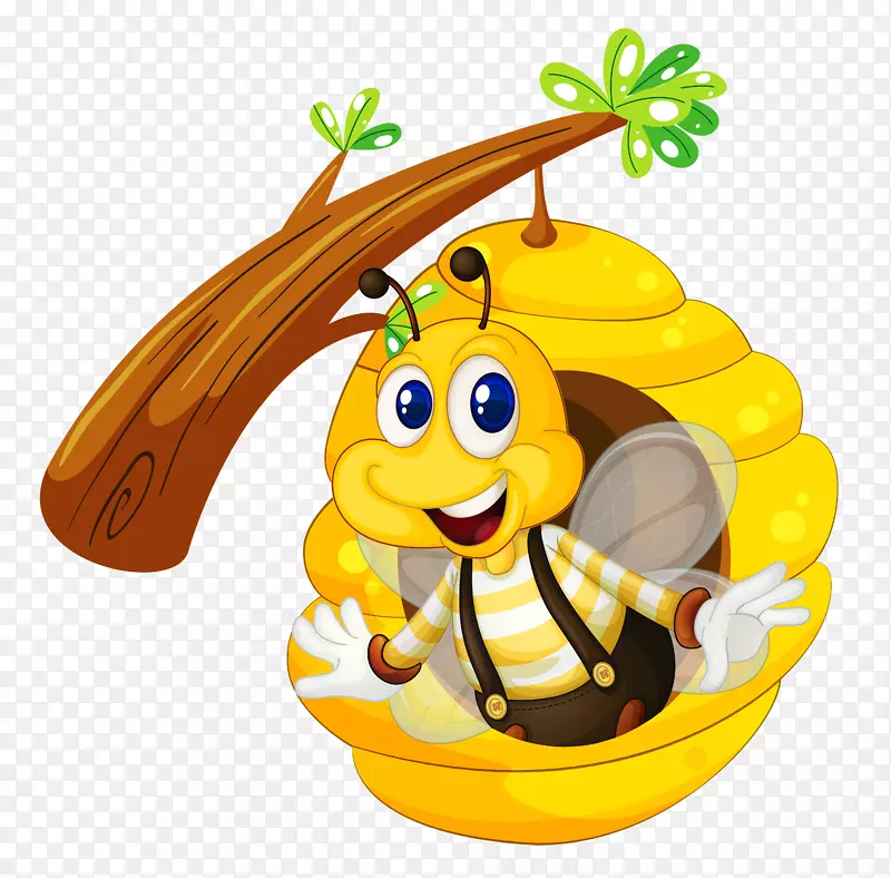 手绘可爱的蜜蜂免抠图