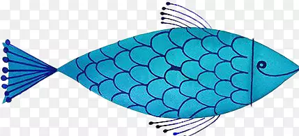 蓝色海洋生物鱼