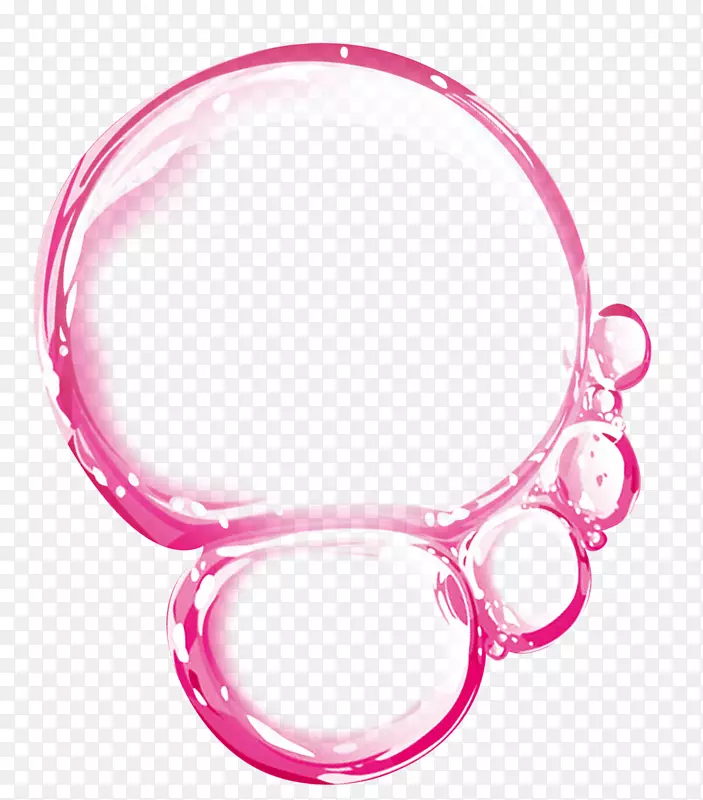 粉色水珠气泡水泡效果元素