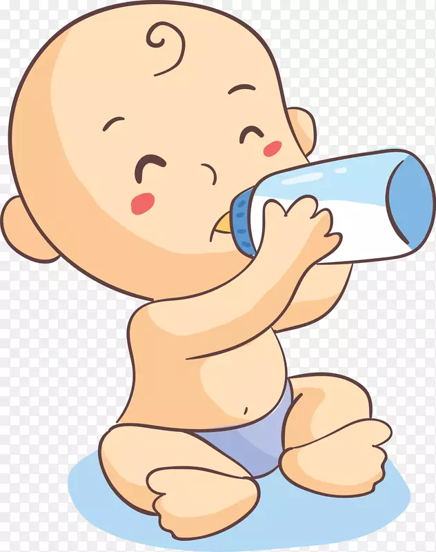 正在喝奶的可爱宝宝图