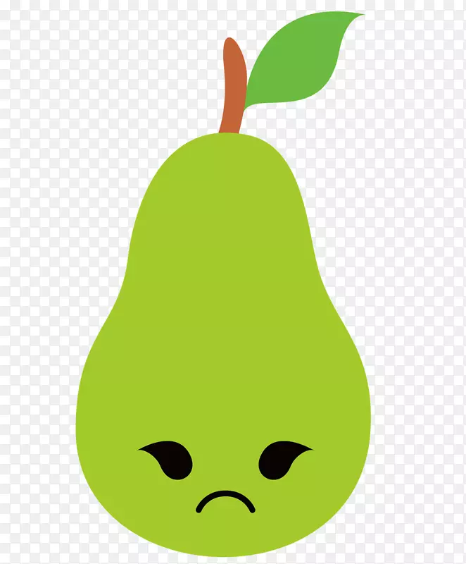 一个绿色的卡通的水果