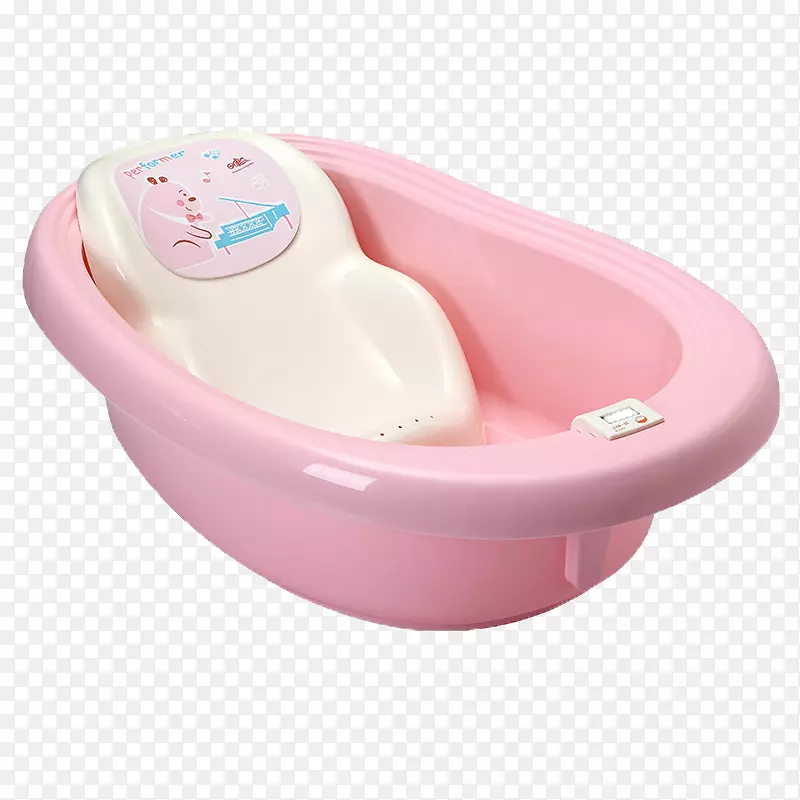 粉色感温婴儿浴盆