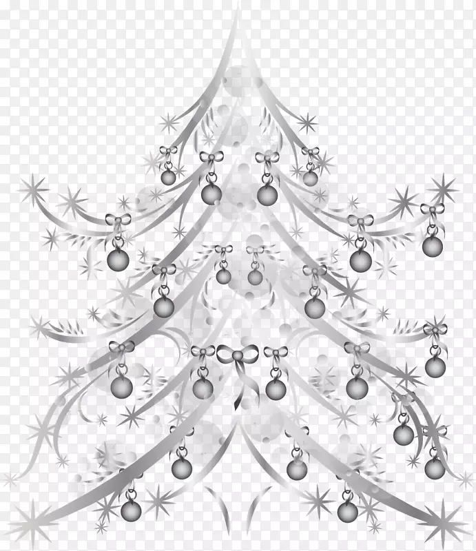 圣诞节灰色圣诞树