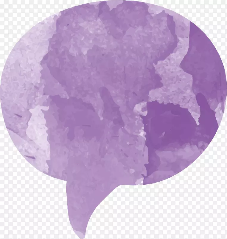 紫色浪漫水彩对话框