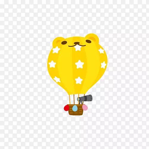 黄色的热气球