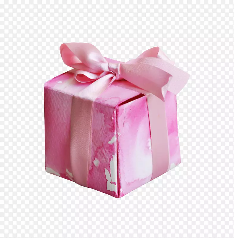 粉色彩带礼盒