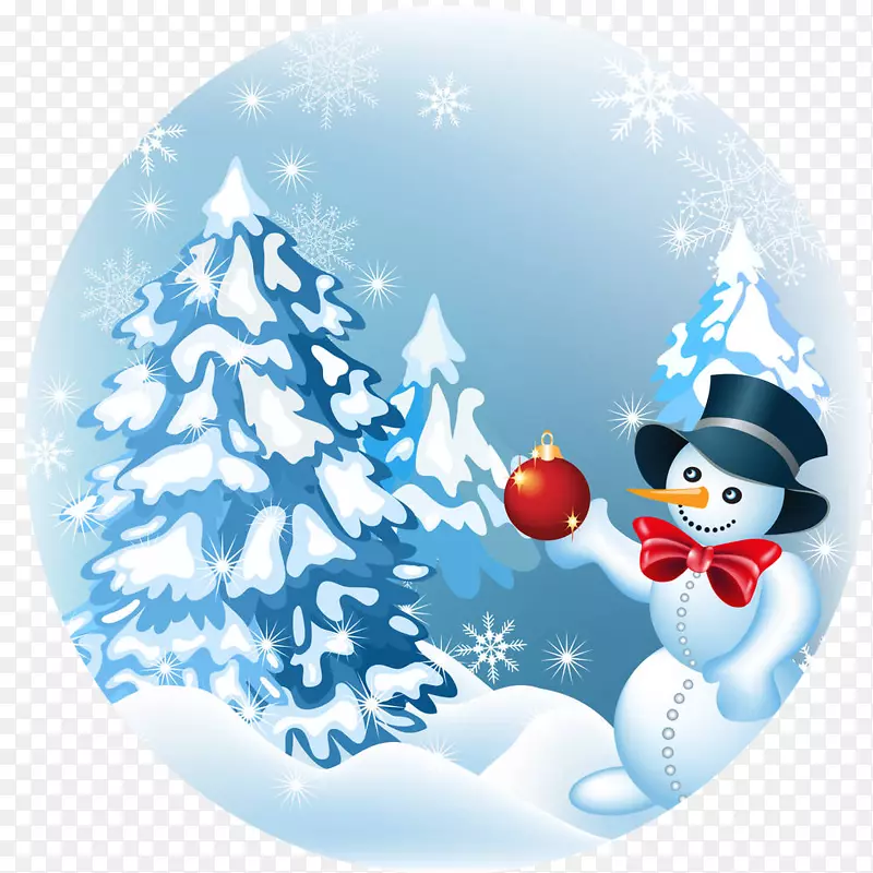 雪地里的雪树