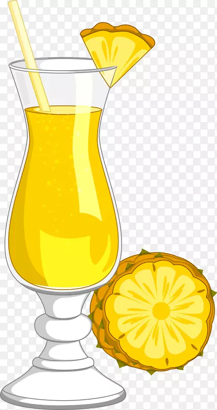 黄色立体美味果汁