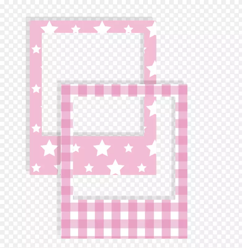 粉色相框矢量图