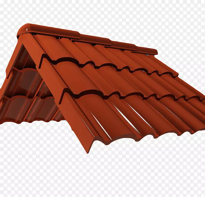 一个棕色三角瓦片屋顶