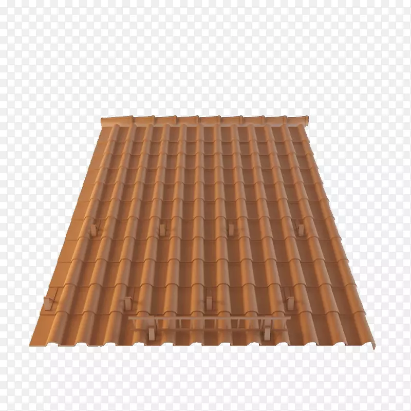 棕色长形一边瓦片屋顶