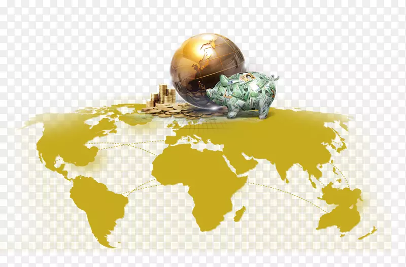 黄金时代贸易全球化主题插画