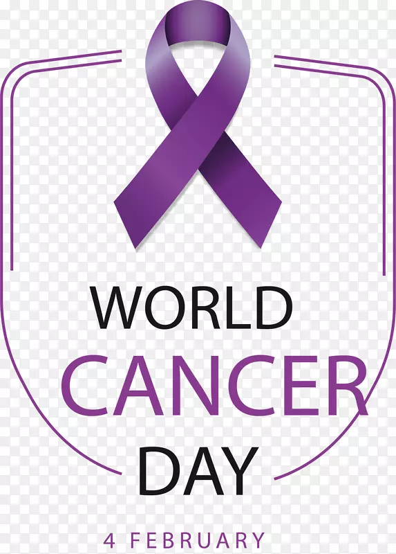 紫色彩带世界癌症日