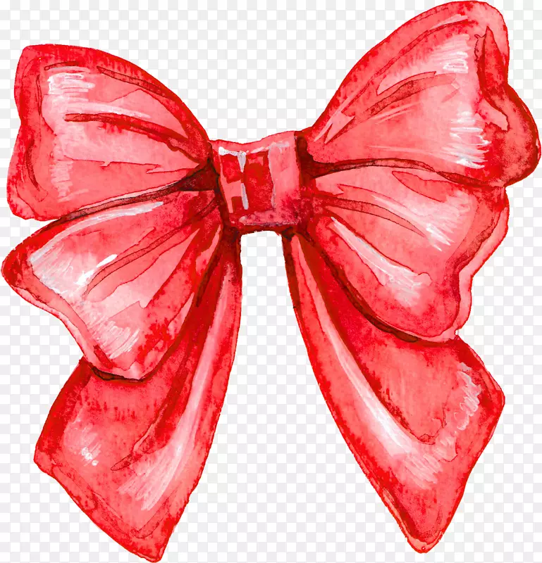 美丽的红色蝴蝶结简图