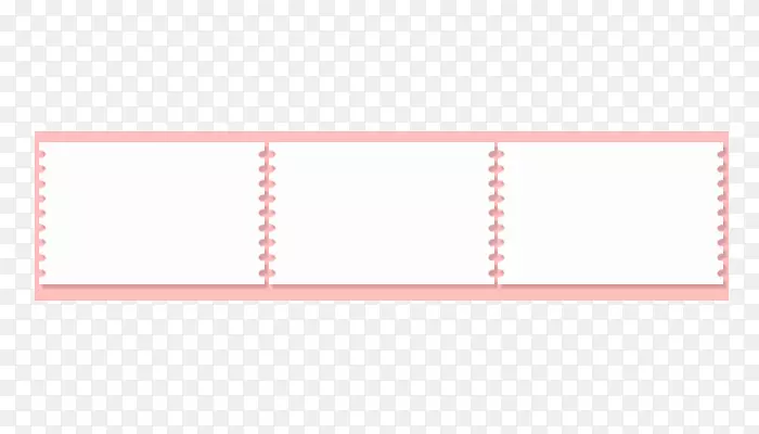 粉色矩形锯齿优惠券促销边框