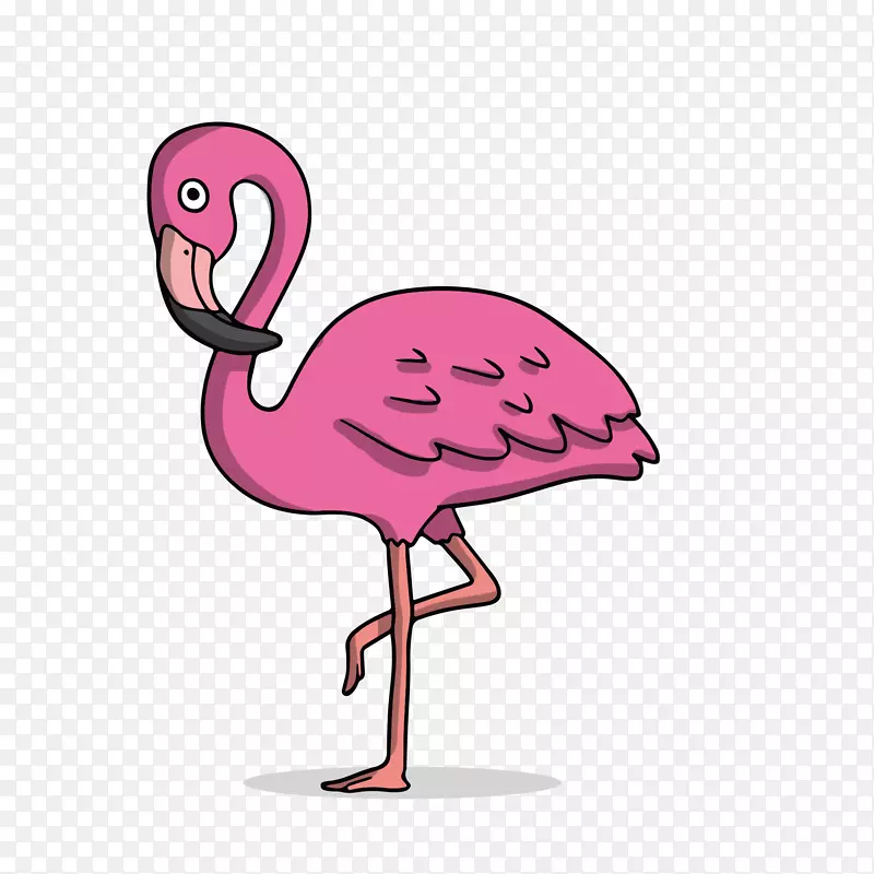 粉色设计可爱丹顶鹤