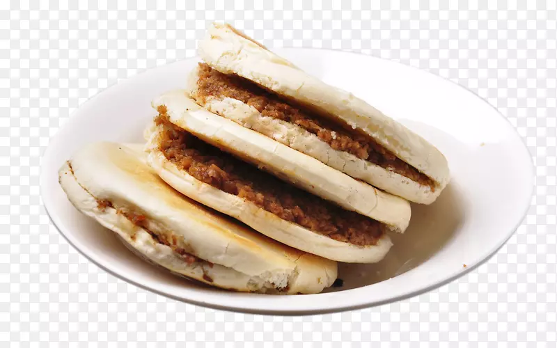 农家手工白吉馍夹肉免抠png