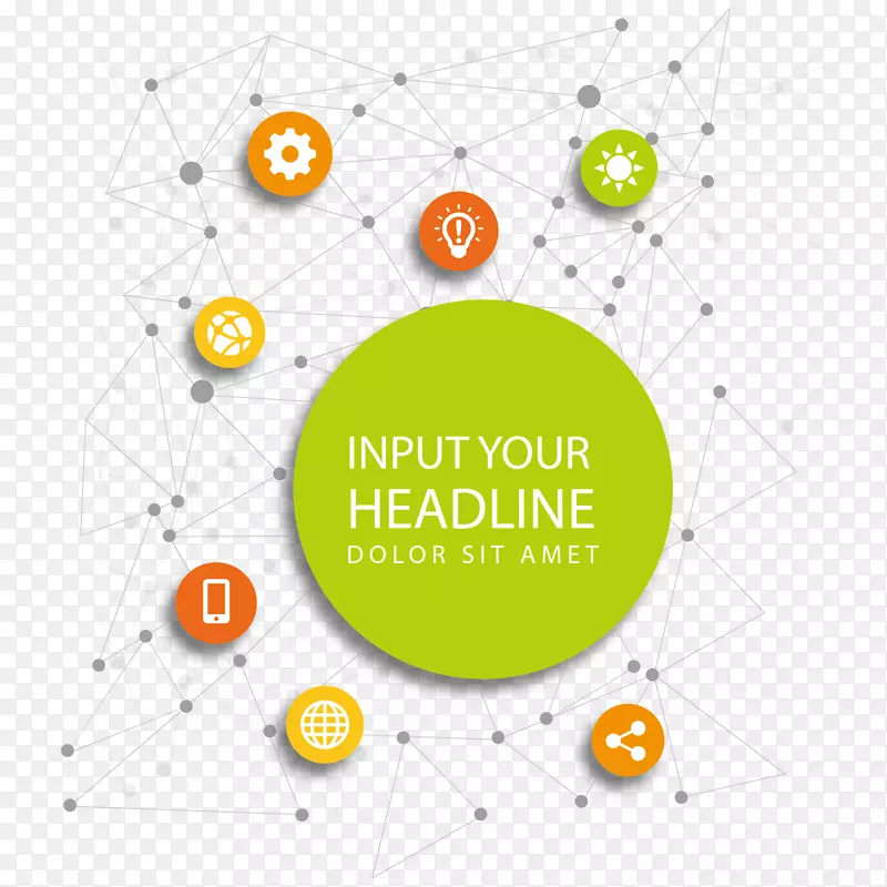 矢量彩色圆点和图标PNG图片素材下载_图片编号qwwwgelq-免抠素材网