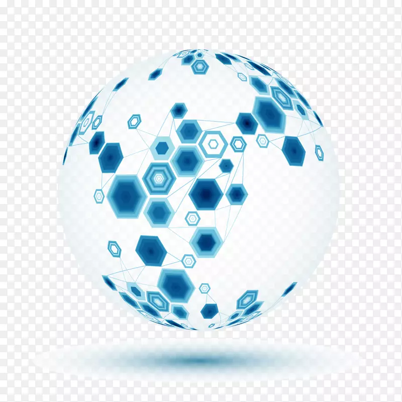 蓝色商务科技圆球