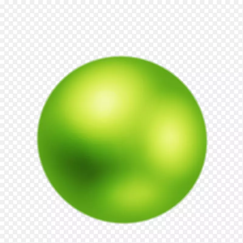 创意绿色质感矢量五彩球