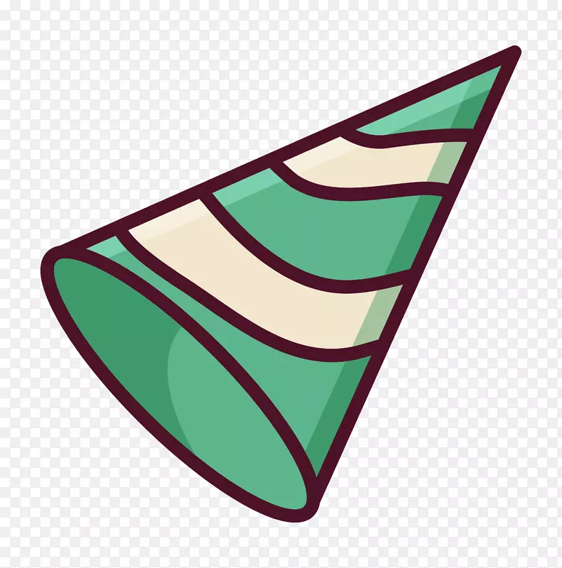 绿色三角帽PNG
