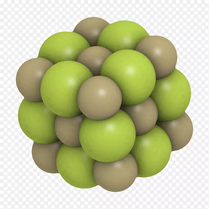 绿色氯化钠分子形状素材