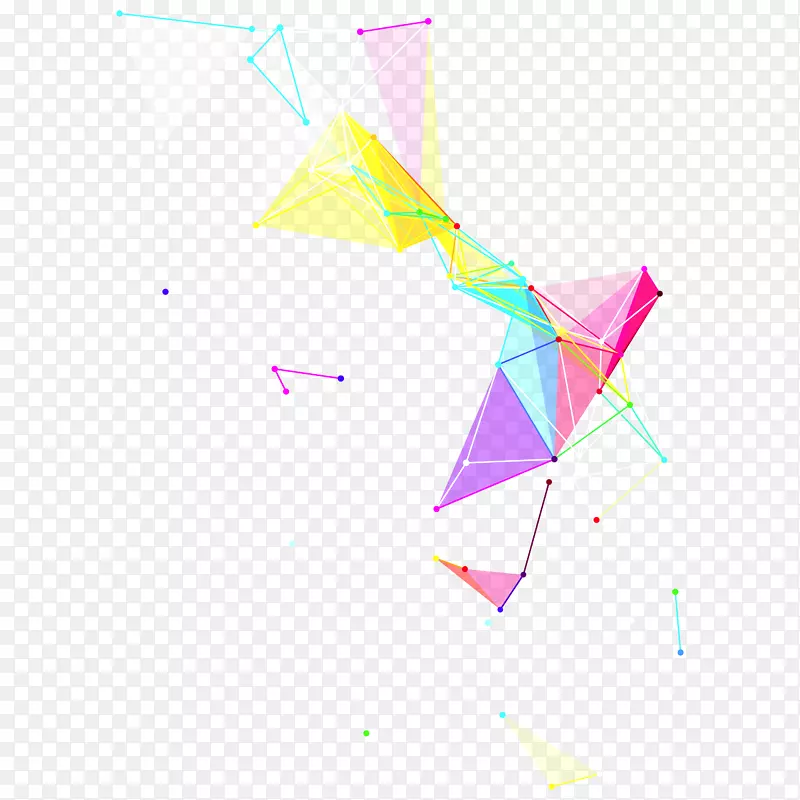 彩色立体三角形图案