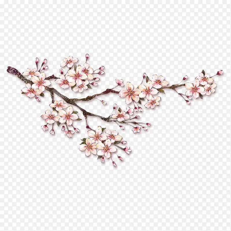 白色花瓣节日元素