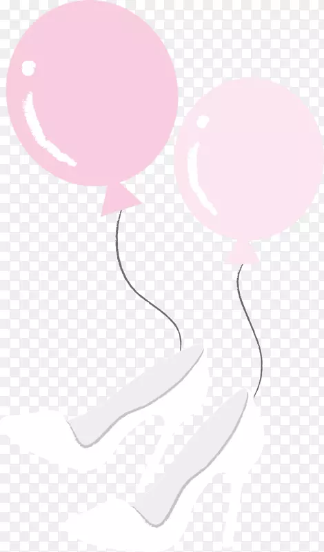 粉色高跟鞋浪漫漂浮气球