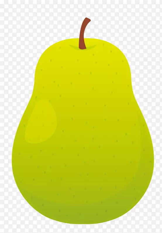 手绘卡通绿色水果梨