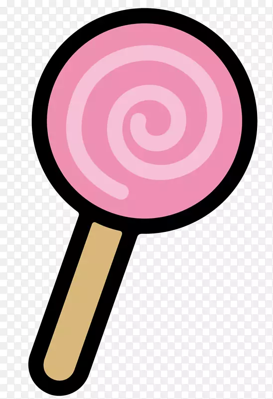 一个粉色棒棒糖