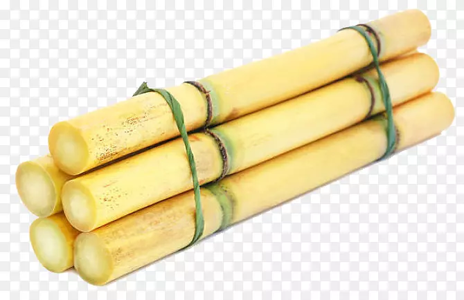 淡黄色捆绑的竹蔗