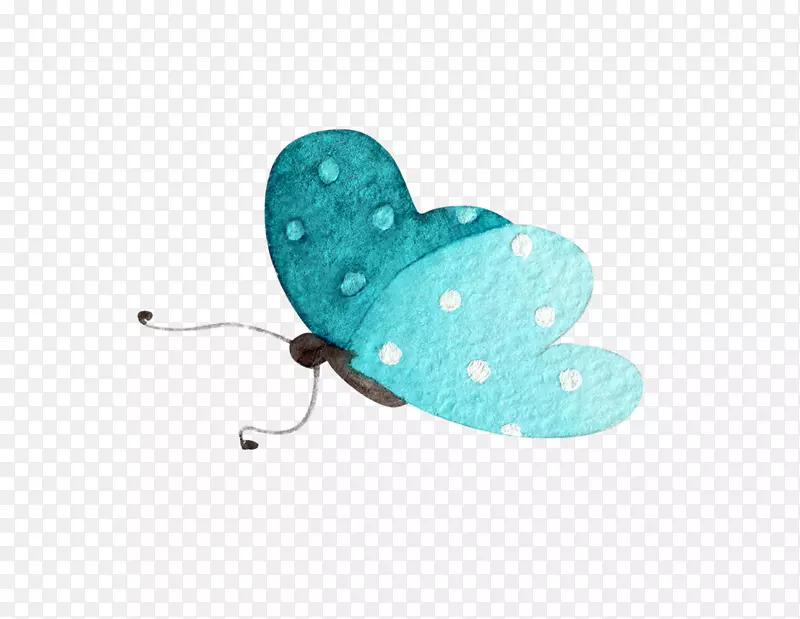 卡通手绘水彩蝴蝶