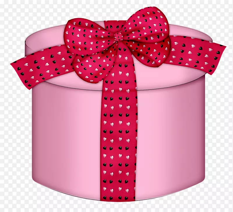 粉色蝴蝶结礼品盒