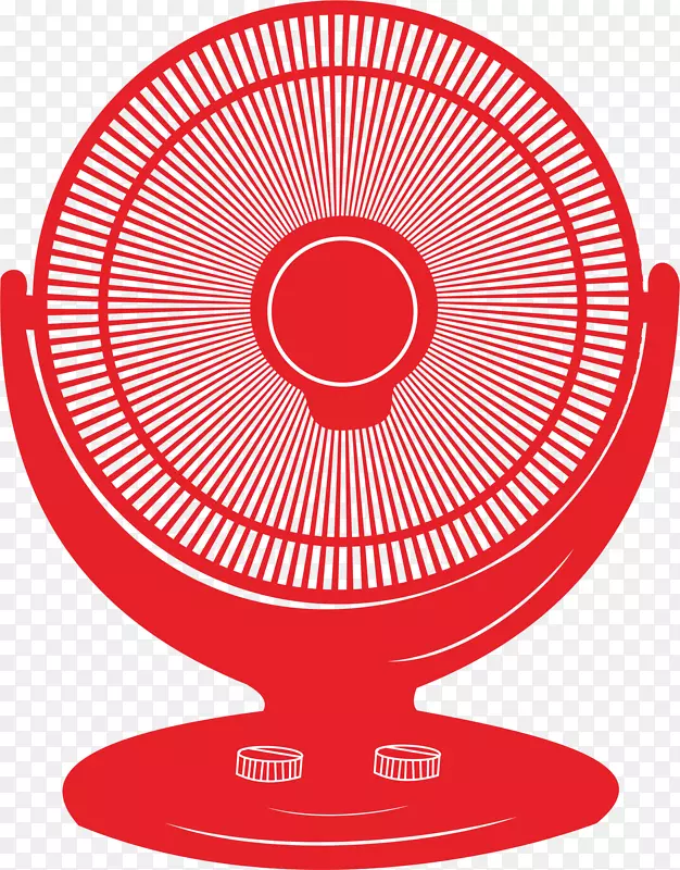 卡通红色线描冬季取暖器