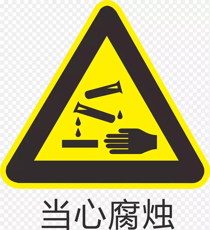 当心腐蚀标识