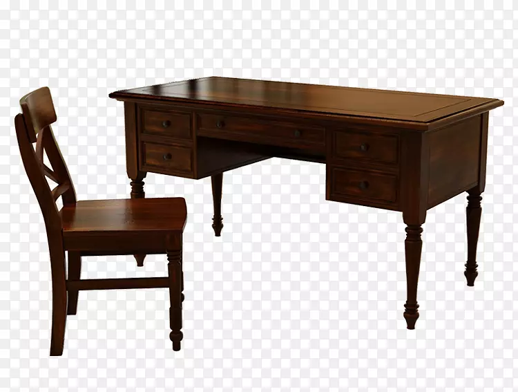 中式豪华沉稳木制书桌