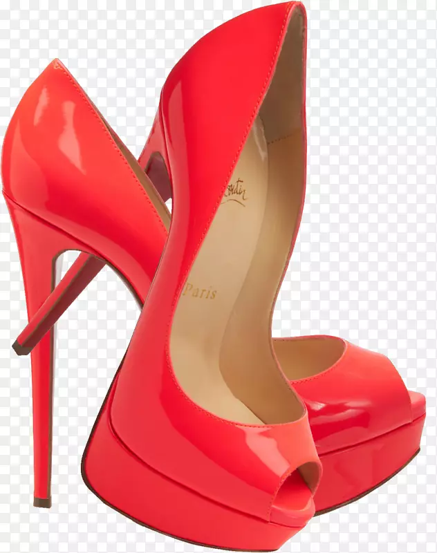 优雅女生红色高跟鞋
