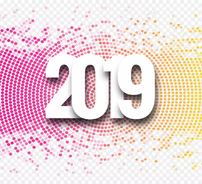 彩色波点2019新年