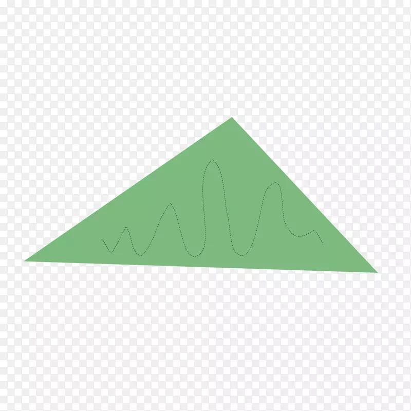 矢量绿色色块三角形线条