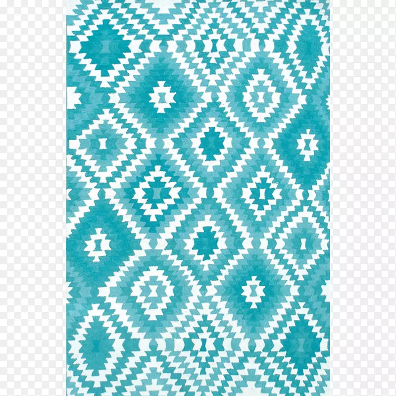 蓝色的方形变化地毯