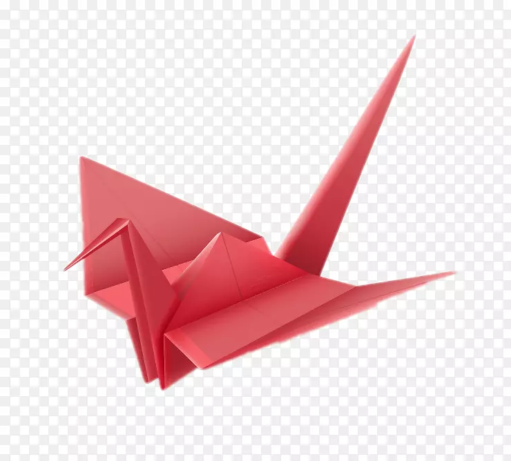 红色单个千纸鹤