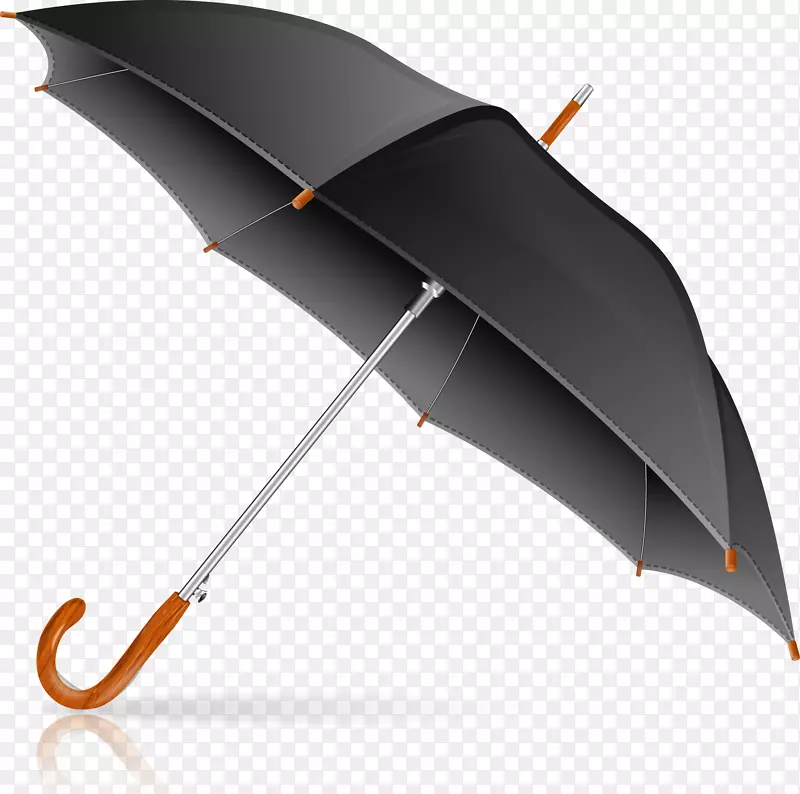 黑色矢量雨伞png图