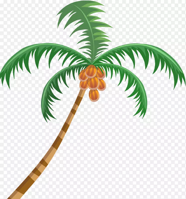 绿色植物活动海报卡通小清新椰子树