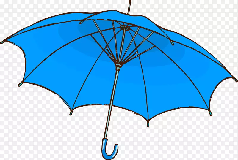 手绘卡通蓝色雨伞图PNG图片素材下载_图片编号qdoolrgy-免抠素材网