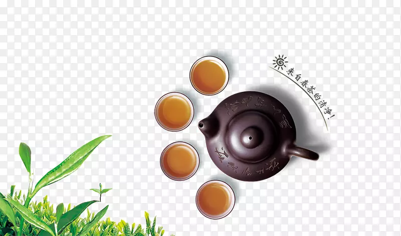 免抠中国风茶道茶具装饰