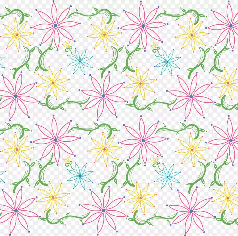 花朵花纹背景图案矢量