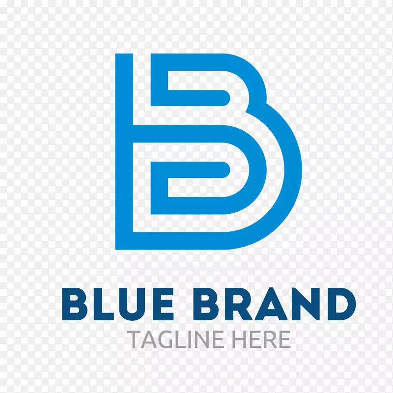 蓝色字母logo